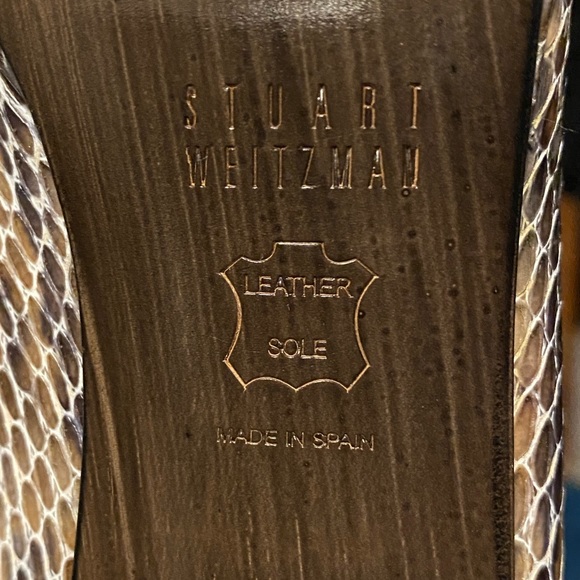 🔥Stuart Weitzman Python Peep-toe Pumps🔥 - Picture 7 of 8